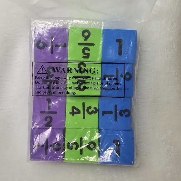 12 Fraction Cubes Toys That Teach Math Division Teacher Tools Classroom New - Picture 1 of 1